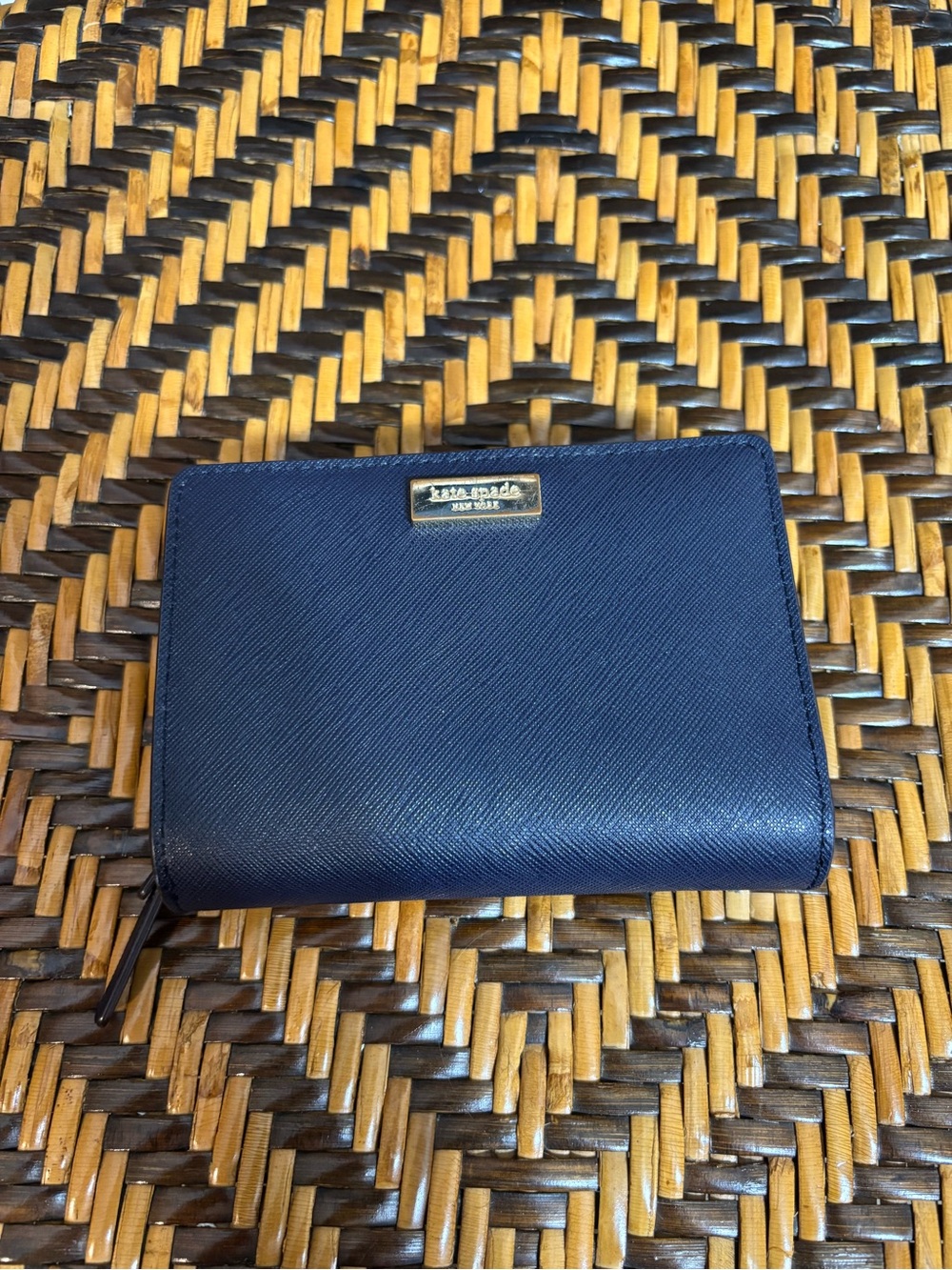 Kate Spade Saffiano Blue Leather BiFold Wallet